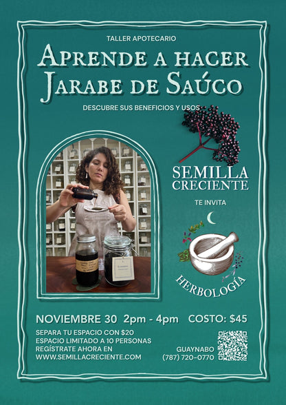 Taller Apotecario: Jarabe de Saúco para la Inmunidad (Reserva)