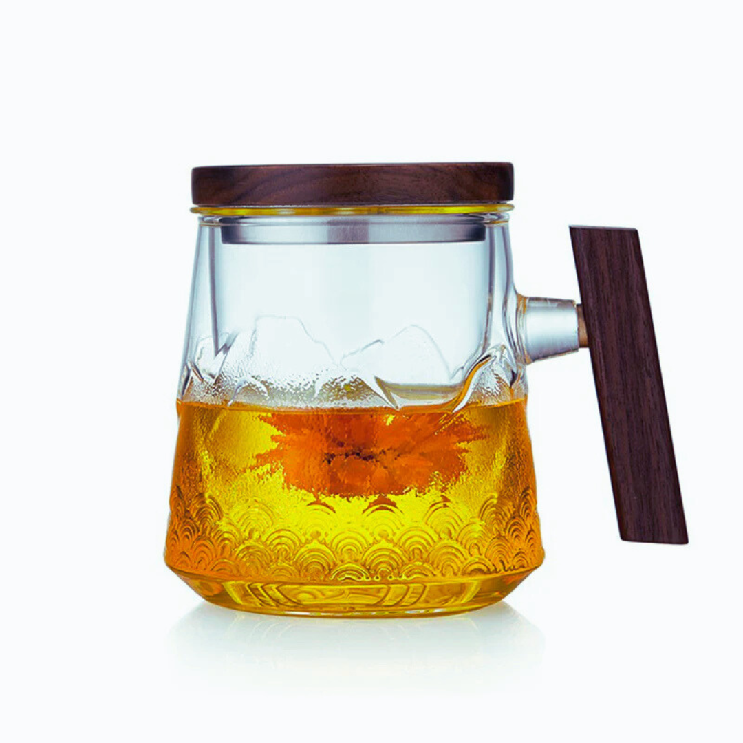 Taza de Vidrio con Infusor para Té
